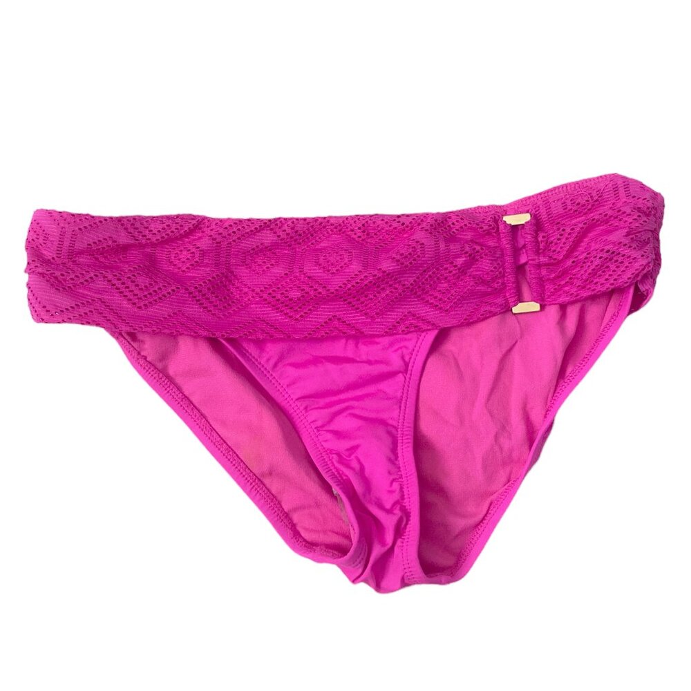 NEW Apt 9 Women's Bikini Bottoms Swimsuit Pink size S Full Coverage Embossed